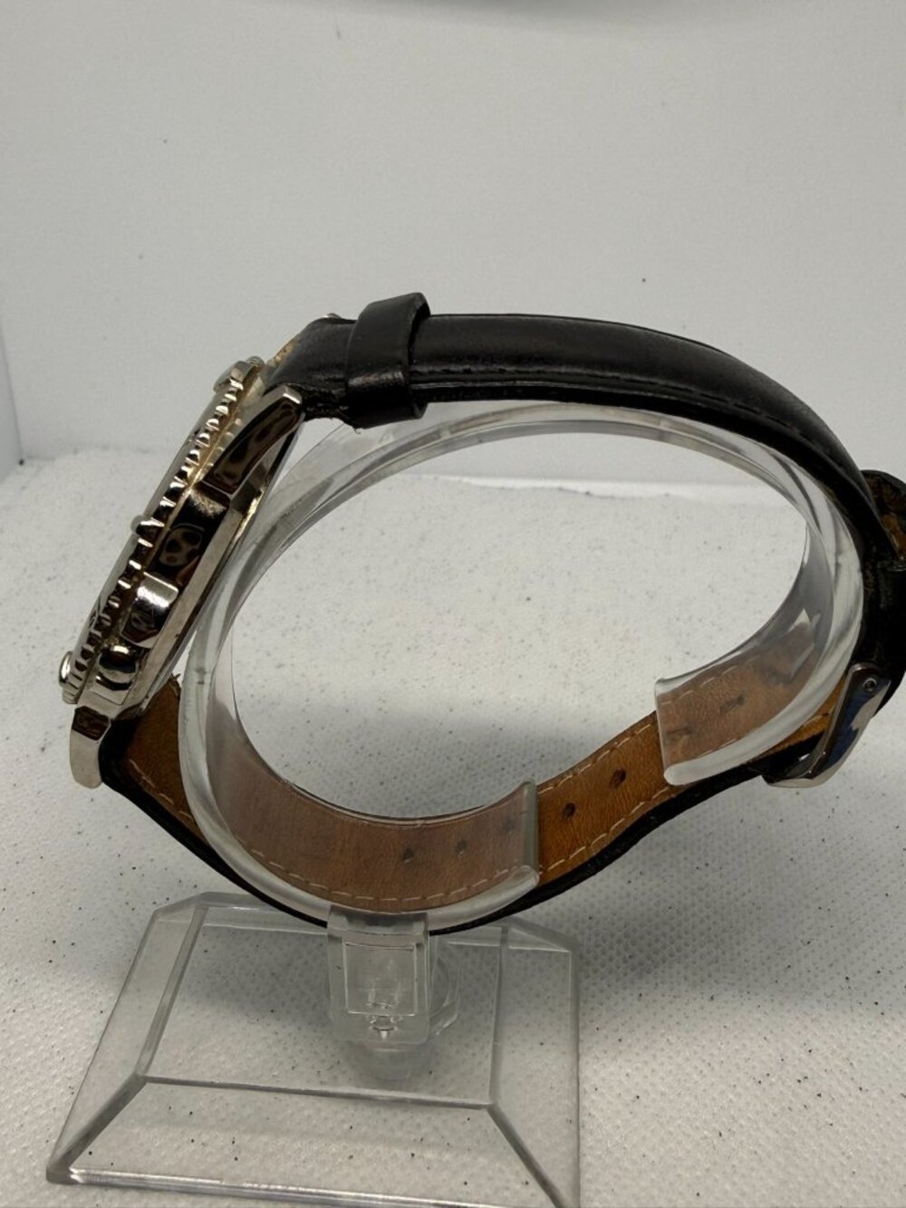 Fossil New England Patriots NFL 1995 Vintage Mens Leather Watch Steel 40mm - Picture 3 of 15